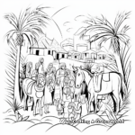 Palm Sunday Story Coloring Sheets 2