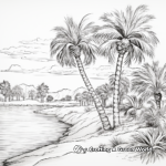 Palm Tree Oasis Coloring Pages 1