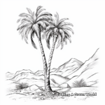Palm Tree Oasis Coloring Pages 2