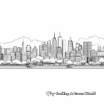 Panoramic Cityscape Coloring Pages 1