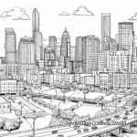 Panoramic Cityscape Coloring Pages 2