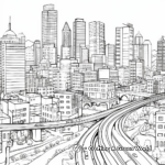 Panoramic Cityscape Coloring Pages 3