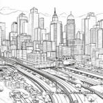 Panoramic Cityscape Coloring Pages 4