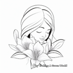Peaceful Madonna Lily Coloring Pages 2