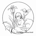 Peaceful Madonna Lily Coloring Pages 3