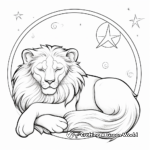 Peaceful Sleeping Lion Coloring Pages 2