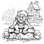 Peaceful Village Troll Coloring Pages 1