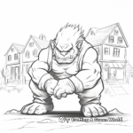 Peaceful Village Troll Coloring Pages 2