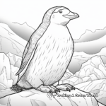Penguin in Snowstorm Coloring Pages 4