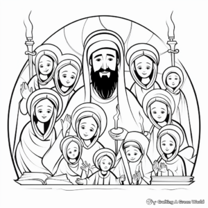 Pentecost Apostles Coloring Pages 3