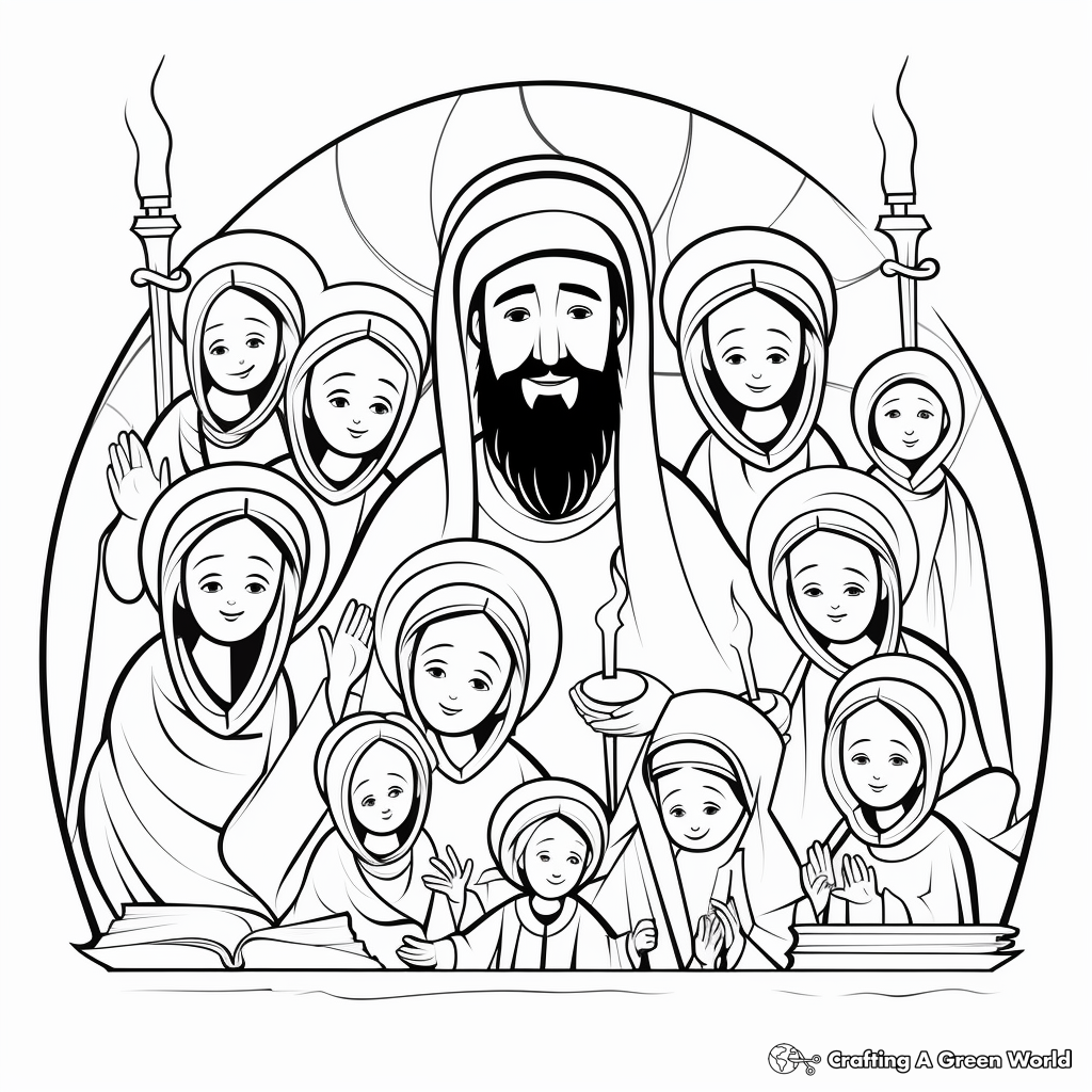 Pentecost Apostles Coloring Pages 3