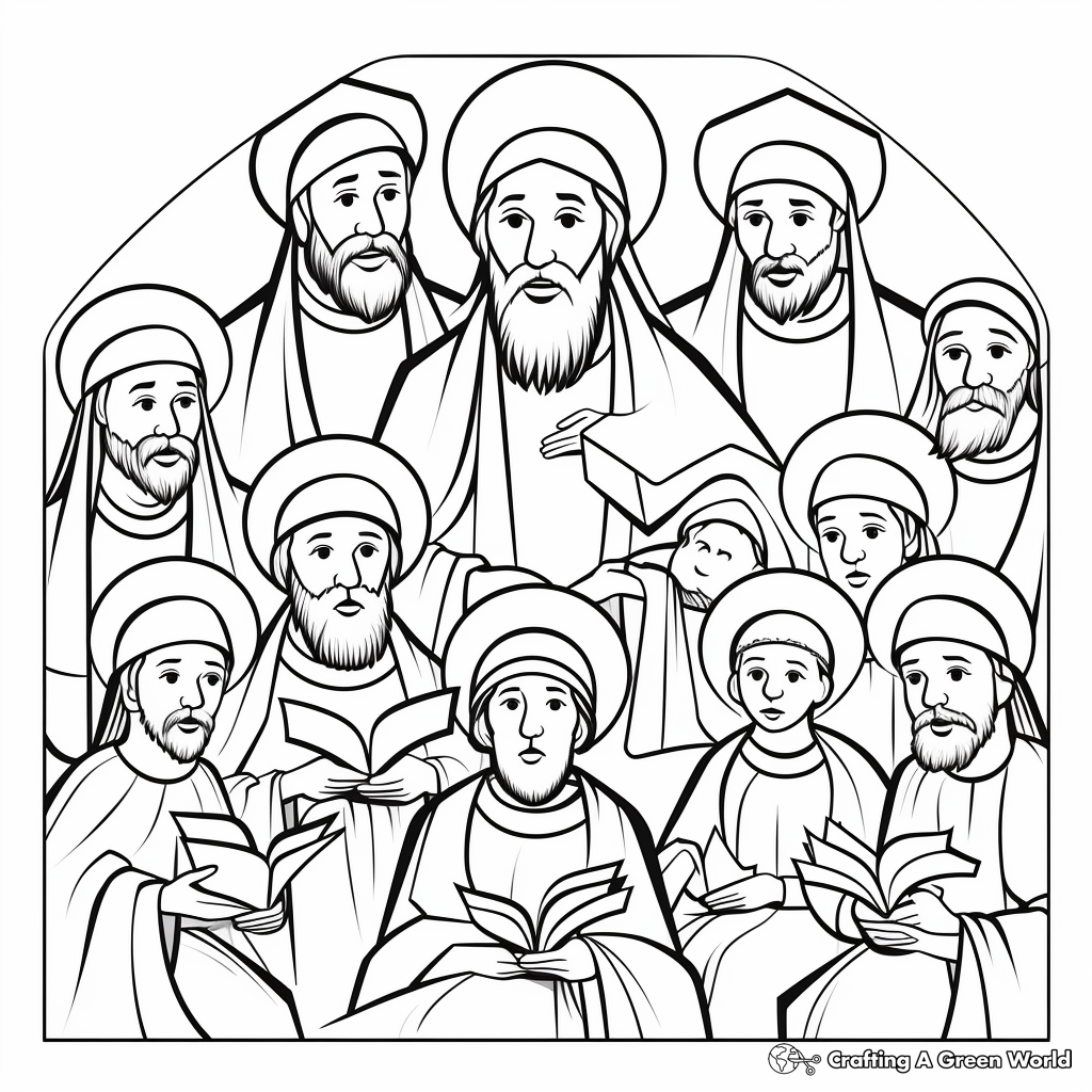 Pentecost Apostles Coloring Pages 4