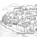 Picturesque Seaside City Coloring Pages 1