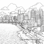 Picturesque Seaside City Coloring Pages 4