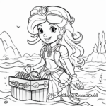 Pirate and Mermaid Mythical Coloring Pages 2