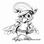 Pirate Parrot Companion Coloring Sheets 1