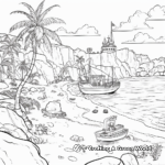 Pirates Island Treasure Hunt Coloring Pages 1