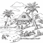Pirates Island Treasure Hunt Coloring Pages 3