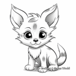 Playful Baby Fox Coloring Pages 1