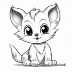 Playful Baby Fox Coloring Pages 3