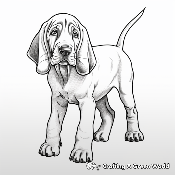 Bloodhound Coloring Pages - Free &amp; Printable!