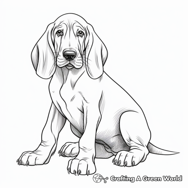 Bloodhound Coloring Pages - Free &amp; Printable!