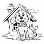 Playful Cartoon Dog House Coloring Pages 3