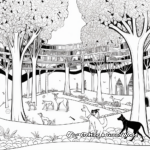 Playful Greyhounds at the Park Coloring Pages 1