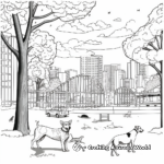 Playful Greyhounds at the Park Coloring Pages 2