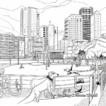 Playful Greyhounds at the Park Coloring Pages 3