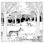 Playful Greyhounds at the Park Coloring Pages 4
