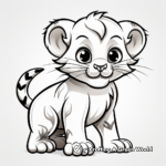 Playful Lion Cub Coloring Pages for Kids 4