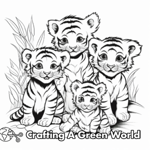 Tiger Family Coloring Pages - Free & Printable!