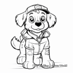 Police Dog in Duty: Crime-Scene Coloring Pages 2