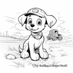 Police Dog in Duty: Crime-Scene Coloring Pages 4