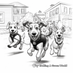 Police Dog Squad Coloring Pages: Multiple Breeds in Action 1