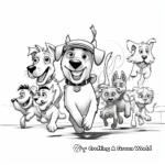 Police Dog Squad Coloring Pages: Multiple Breeds in Action 3