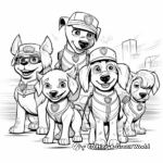 Police Dog Squad Coloring Pages: Multiple Breeds in Action 4