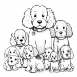 Poodles in Various Poses Coloring Pages 1