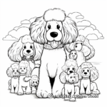 Poodles in Various Poses Coloring Pages 4
