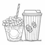 Popcorn and Soda: Cinema Snacks Coloring Sheets 3