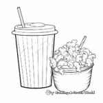 Popcorn and Soda: Cinema Snacks Coloring Sheets 4