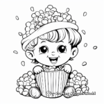 Popcorn Coloring Pages for Kids 1