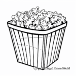 Popcorn in the Box: Movie Theatre-Scene Coloring Pages 2