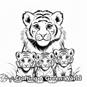Tiger Family Coloring Pages - Free & Printable!