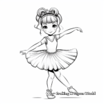 Posing Unicorn Ballerina Coloring Pages 1