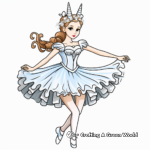 Posing Unicorn Ballerina Coloring Pages 4