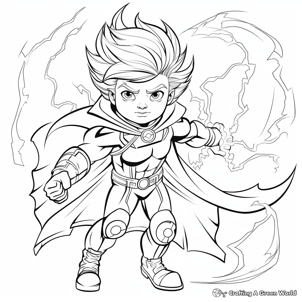 Powerful Thunder God Coloring Pages 3