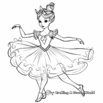 Prancing Unicorn Ballerina Coloring Pages 4
