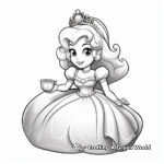 Princess Peach and Toad Rescue Mission Coloring Pages 2